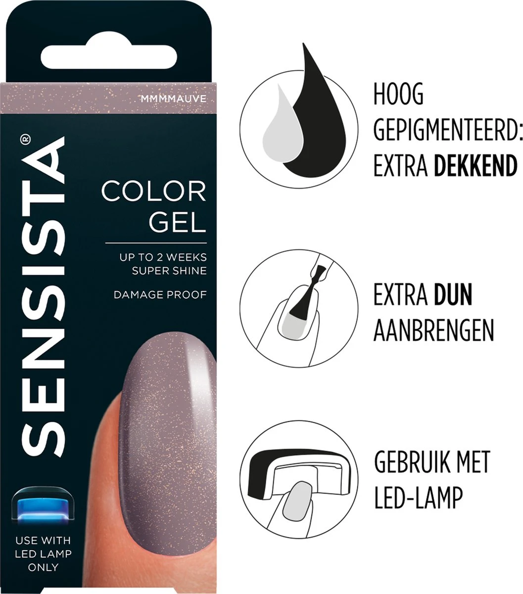 Sensista Color Gel Mmmmauve - Mauve Glitter 3 Sensista Color Gel Mmmmauve - Mauve Glitter