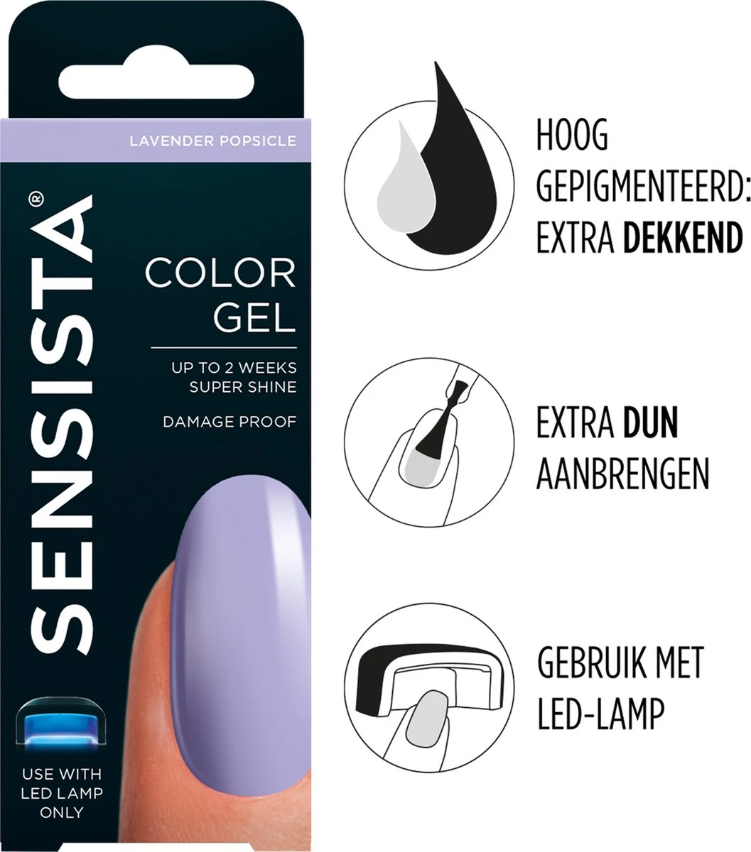 Sensista Color Gel - Lavender Popsicle - Lila 3 Sensista Color Gel - Lavender Popsicle - Lila