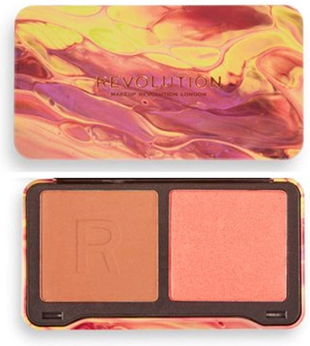 Makeup Revolution Dynamic Face Palette - Peach Heat 4 Makeup Revolution Dynamic Face Palette - Peach Heat - Afbeelding 2