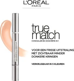 L’Oréal Paris - True Match Eye-Cream In A Concealer - 1-2R Rose Porcelain -Cosmeticawinkel 1093x1200 1