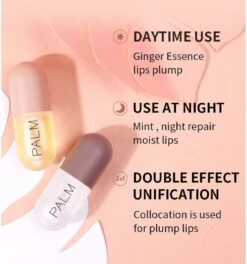 Merkloos Palm Cosmetics Lip Plumper Dag En Nacht (2 Stuks) - Lip Filler - Lip Vergroter - Volle Lippen - Gember Extract & Vitamine E - (Gratis Levering) 9 Merkloos Palm Cosmetics Lip Plumper Dag En Nacht (2 Stuks) - Lip Filler - Lip Vergroter - Volle Lippen - Gember Extract & Vitamine E - (Gratis Levering) -Cosmeticawinkel 1124x1200