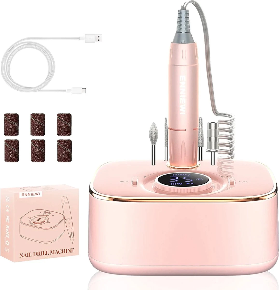 Nagelfrees – Nagelvijl – Elektrische Nagelvijl – Automatische Nagelvijl – Manicure En Pedicure – Nagelsalon - Electric Nail File 3 Nagelfrees – Nagelvijl – Elektrische Nagelvijl – Automatische Nagelvijl – Manicure En Pedicure – Nagelsalon - Electric Nail File