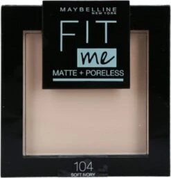 Maybelline Fit Me Matte + Poreless Compact Poeder - 104 Soft Ivory -Cosmeticawinkel 1160x1200 1