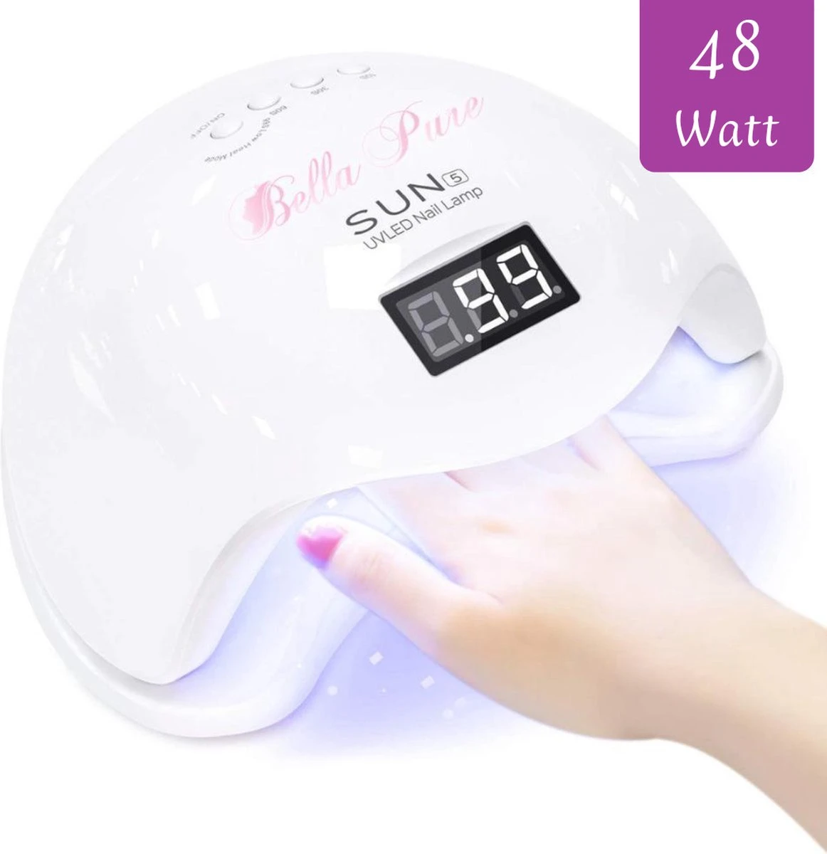Bella Pure 48W Nageldroger - Vinger- En Teennagels - Bewegingssensor En Timer - 24 LED's 3 Bella Pure 48W Nageldroger - Vinger- En Teennagels - Bewegingssensor En Timer - 24 LED's
