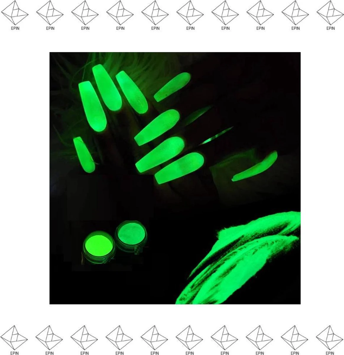 Merkloos EPIN | Nagel Dip Poeder | Mirror Powder | Nagel Decoratie | Spiegel Poeder | Nail Art | Overdag: Geel | Nacht: Groen 3 Merkloos EPIN | Nagel Dip Poeder | Mirror Powder | Nagel Decoratie | Spiegel Poeder | Nail Art | Overdag: Geel | Nacht: Groen