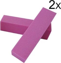 2x Nagel Buffer Blok, Roze