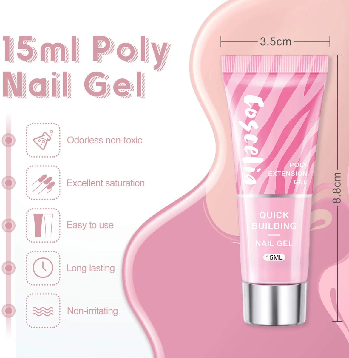 Polygel- 6 KLEUREN SET - 15 ML - Polygel Kit - Polygel Nagels - Polygel Kleuren 9 Polygel- 6 KLEUREN SET - 15 ML - Polygel Kit - Polygel Nagels - Polygel Kleuren - Afbeelding 7