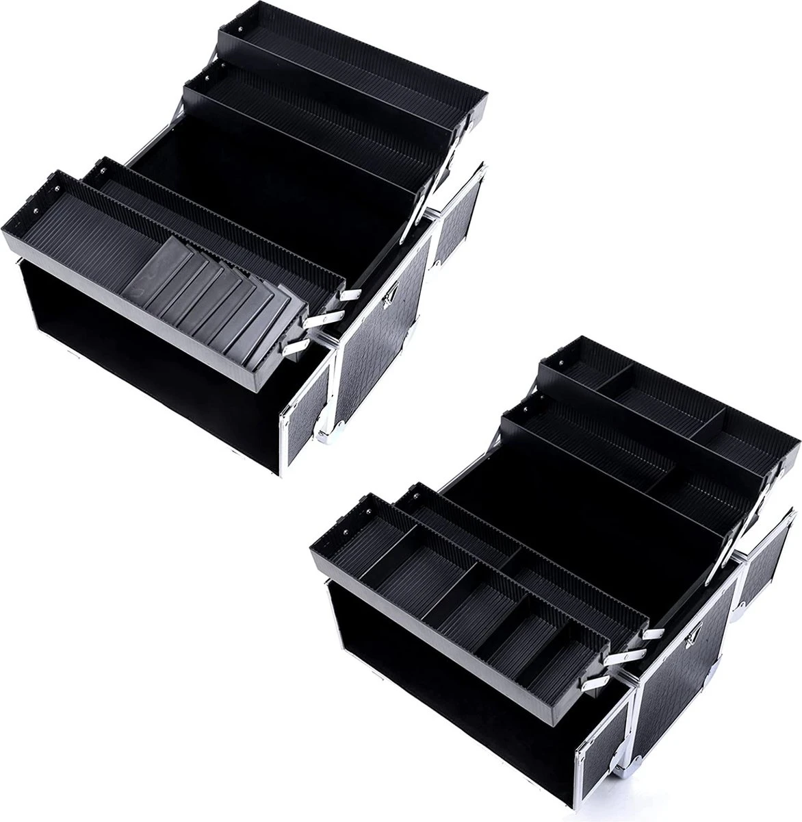 A.T. Shop Cosmeticakoffer, Make-up Koffer, Beauty Case, Bewaren Van Make-up, Nagellak. Zwart 8 A.T. Shop Cosmeticakoffer, Make-up Koffer, Beauty Case, Bewaren Van Make-up, Nagellak. Zwart - Afbeelding 6