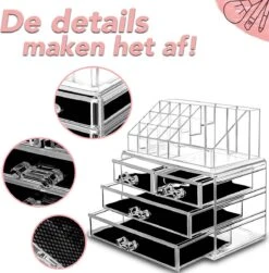 AWEMOZ Make-Up Organizer - Beauty Organizer Voor Make Up - Opbergbox - Opbergdoos Cosmetica - Sieradendoos - 20 Opbergvakken - Nagellak - Lippenstift - Transparant - Cadeau Voor Vrouw 12 AWEMOZ Make-Up Organizer - Beauty Organizer Voor Make Up - Opbergbox - Opbergdoos Cosmetica - Sieradendoos - 20 Opbergvakken - Nagellak - Lippenstift - Transparant - Cadeau Voor Vrouw -Cosmeticawinkel 1180x1200 4
