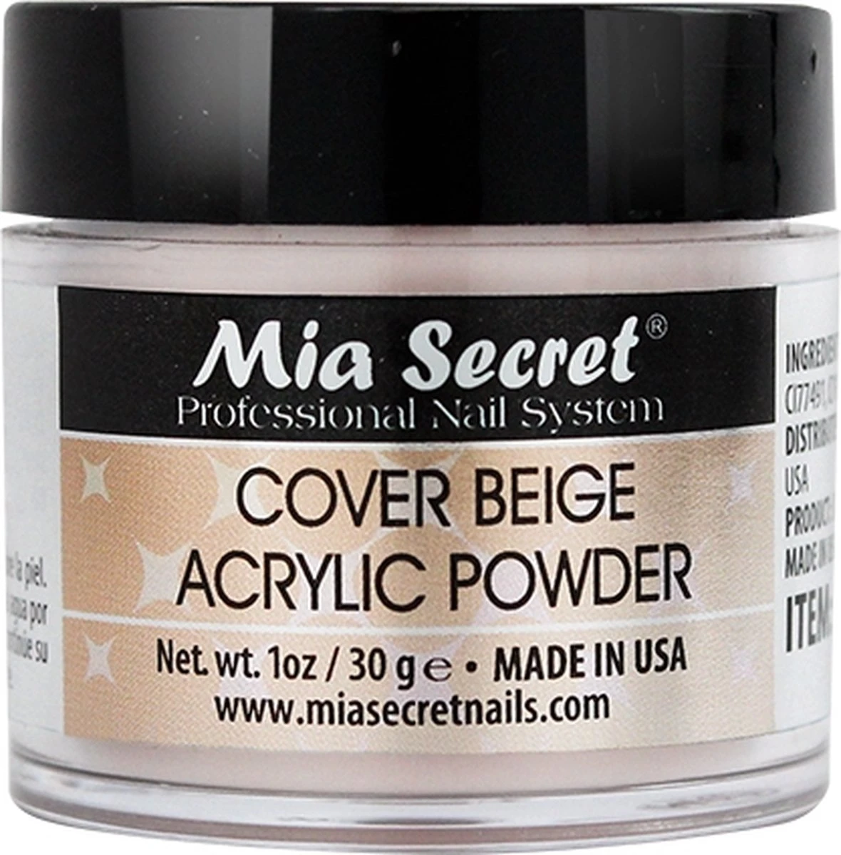 Cover Acryl Poeder Beige 30ml. 3 Cover Acryl Poeder Beige 30ml.