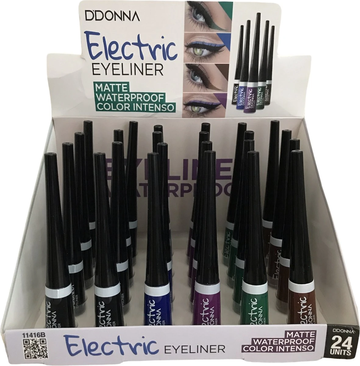 D'Donna - Vloeibare Eyeliner - Groen - Waterproof - Matte - 1 Flacon Met 3 Gram Inhoud - Nummer 4 4 D'Donna - Vloeibare Eyeliner - Groen - Waterproof - Matte - 1 Flacon Met 3 Gram Inhoud - Nummer 4 - Afbeelding 2