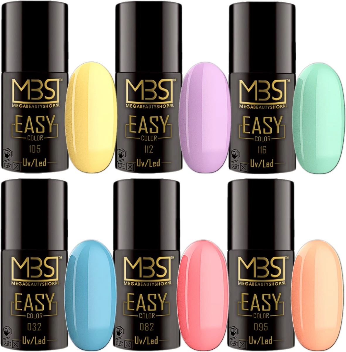 Gellak 6-delige Set -Gel Nagellak -Pastel Kleuren -Gellak 5ml 3 Gellak 6-delige Set -Gel Nagellak -Pastel Kleuren -Gellak 5ml