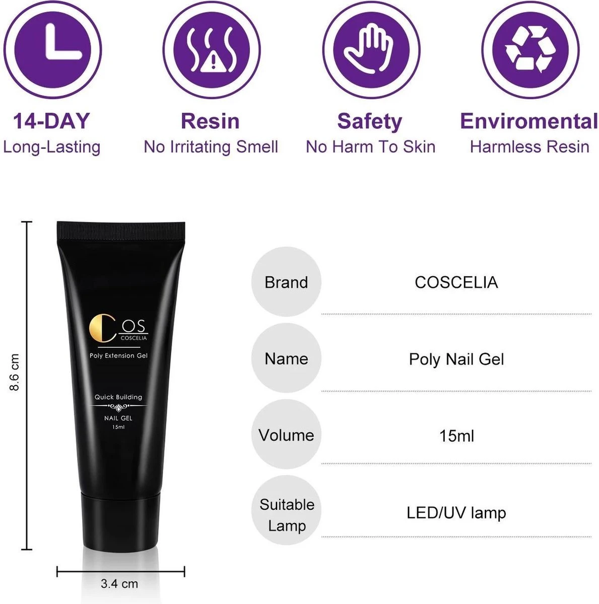 Polygel- Polygel Starter Set Professional - Polygel Nagels- Pakket Omvat 1x80W Nagel Droger Lamp 4 X Poly Gel 1 X Top Coat 1 X Base Coat 3 X UV Gel 3 X Acryl Poeder 1 X Mini Nail Boor Machine 1 X Gradient Crystal Nail Borstel 1x20Pcs Nail 7 Polygel- Polygel Starter Set Professional - Polygel Nagels- Pakket Omvat 1x80W Nagel Droger Lamp 4 X Poly Gel 1 X Top Coat 1 X Base Coat 3 X UV Gel 3 X Acryl Poeder 1 X Mini Nail Boor Machine 1 X Gradient Crystal Nail Borstel 1x20Pcs Nail - Afbeelding 5