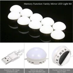 Merkloos LED Spiegel | 10 LEDS | Make-up Spiegel | Helderheid Aanpasbaar | USB Voeding | Geheugenfunctie 11 Merkloos LED Spiegel | 10 LEDS | Make-up Spiegel | Helderheid Aanpasbaar | USB Voeding | Geheugenfunctie -Cosmeticawinkel 1192x1200 6