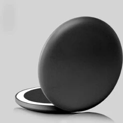 Led-verlichte Oplaadbare Compacte Make-up Spiegel Rond |1 X 2 X Vergroting | Make-upspiegel | Zakspiegel | Handspiegel | Reisspiegel | Dimbaar|als Cadeau | USB-lader | Rond | Zwart -Cosmeticawinkel 1195x1200 18