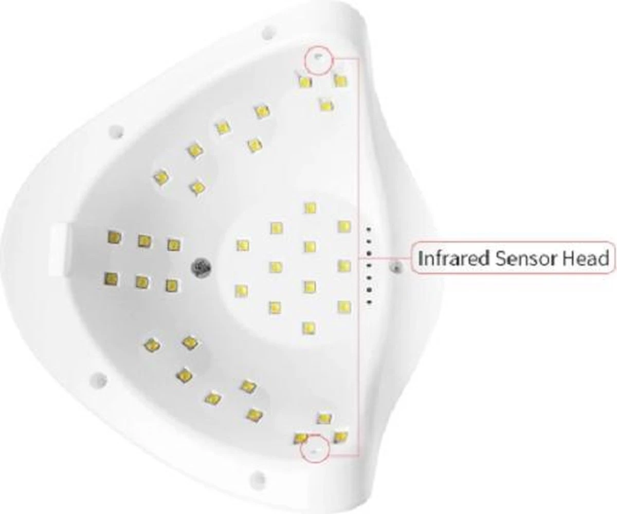 Merkloos Daniqqi - 80 Watt UV LED Lamp Nagels - 45 Leds Nagellamp - Wit 9 Merkloos Daniqqi - 80 Watt UV LED Lamp Nagels - 45 Leds Nagellamp - Wit - Afbeelding 7