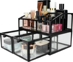 Make-up Organizer Yentl| Beauty Box | Cosmetica Organizer | Opbergdoos | Make Up Organizer | Beautybox | Vitrine Boxje | Glazen Box |Makeup Organizer |Beauty Organizer | Makeupbox | Storage Box |Make-uporganizer | Parfumbox | Parfumorganizer |Opmaken