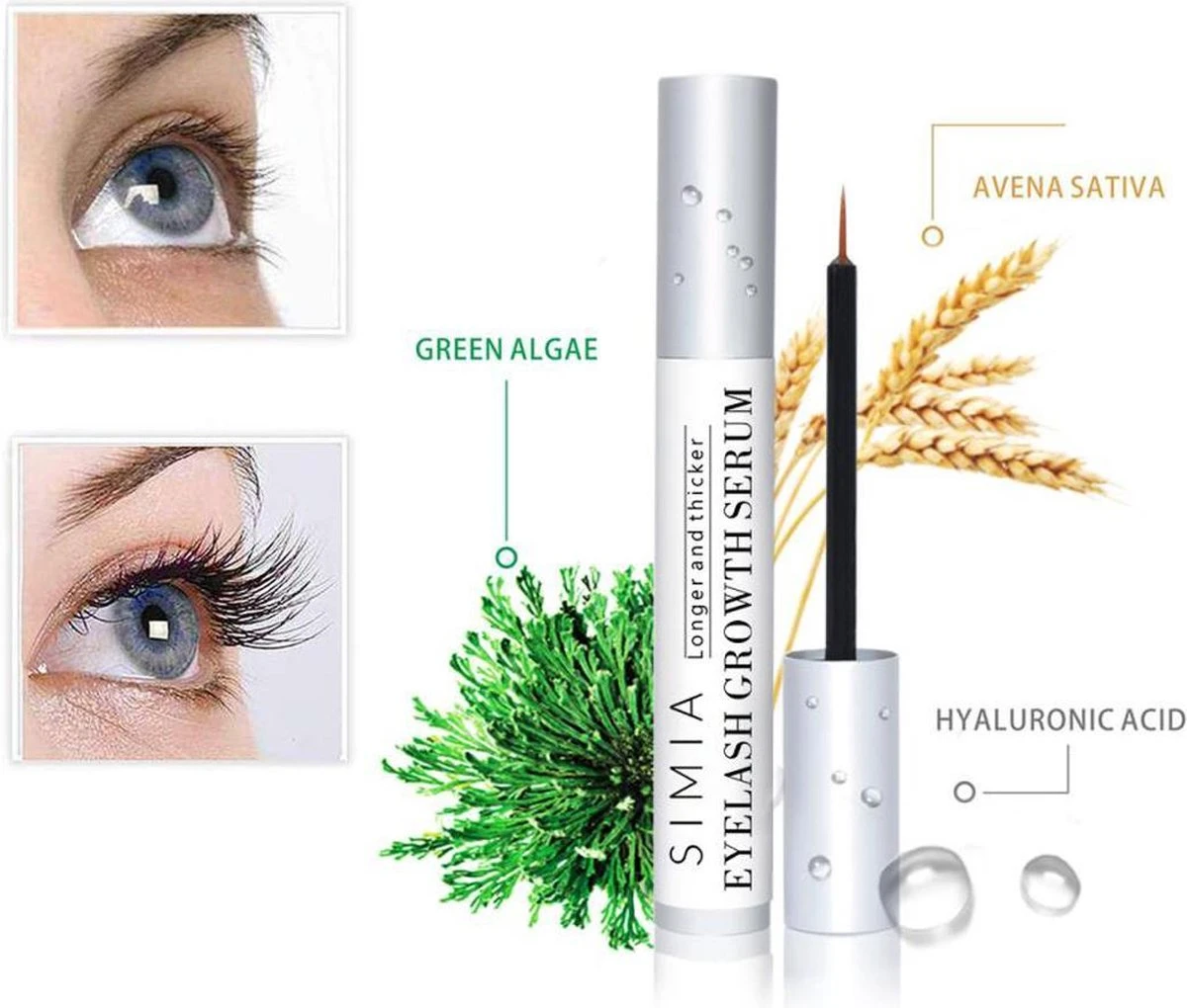 Simia™ Eyelash Growth Wimperserum - Verzorgende Conditioner - Wimpergroei - Volle Wimpers - Geschikt Voor Gevoelige Ogen - 5 Ml 3 Simia™ Eyelash Growth Wimperserum - Verzorgende Conditioner - Wimpergroei - Volle Wimpers - Geschikt Voor Gevoelige Ogen - 5 Ml