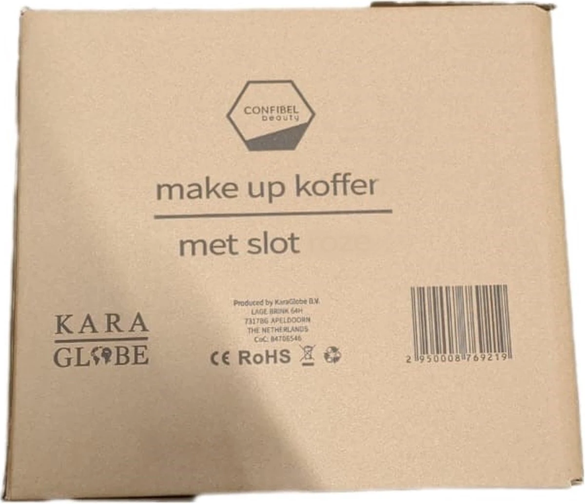 Confibel Make Up Koffer - Uitklapbaar - 5 Opbergbakken - Met Slot 5 Confibel Make Up Koffer - Uitklapbaar - 5 Opbergbakken - Met Slot - Afbeelding 3