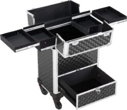 Monkey's Aluminium Kapperskoffer - Zwart - Beauty Case - Cosmeticakoffer - Make-upkoffer - Trolley - 360 Graden Wielen - 34 X 24 X 55.5 Cm 17 Monkey's Aluminium Kapperskoffer - Zwart - Beauty Case - Cosmeticakoffer - Make-upkoffer - Trolley - 360 Graden Wielen - 34 X 24 X 55.5 Cm -Cosmeticawinkel 1200x1039 1