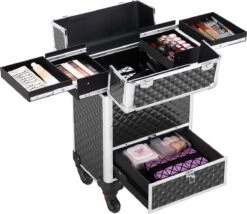 Monkey's Aluminium Kapperskoffer - Zwart - Beauty Case - Cosmeticakoffer - Make-upkoffer - Trolley - 360 Graden Wielen - 34 X 24 X 55.5 Cm 19 Monkey's Aluminium Kapperskoffer - Zwart - Beauty Case - Cosmeticakoffer - Make-upkoffer - Trolley - 360 Graden Wielen - 34 X 24 X 55.5 Cm -Cosmeticawinkel 1200x1040 5