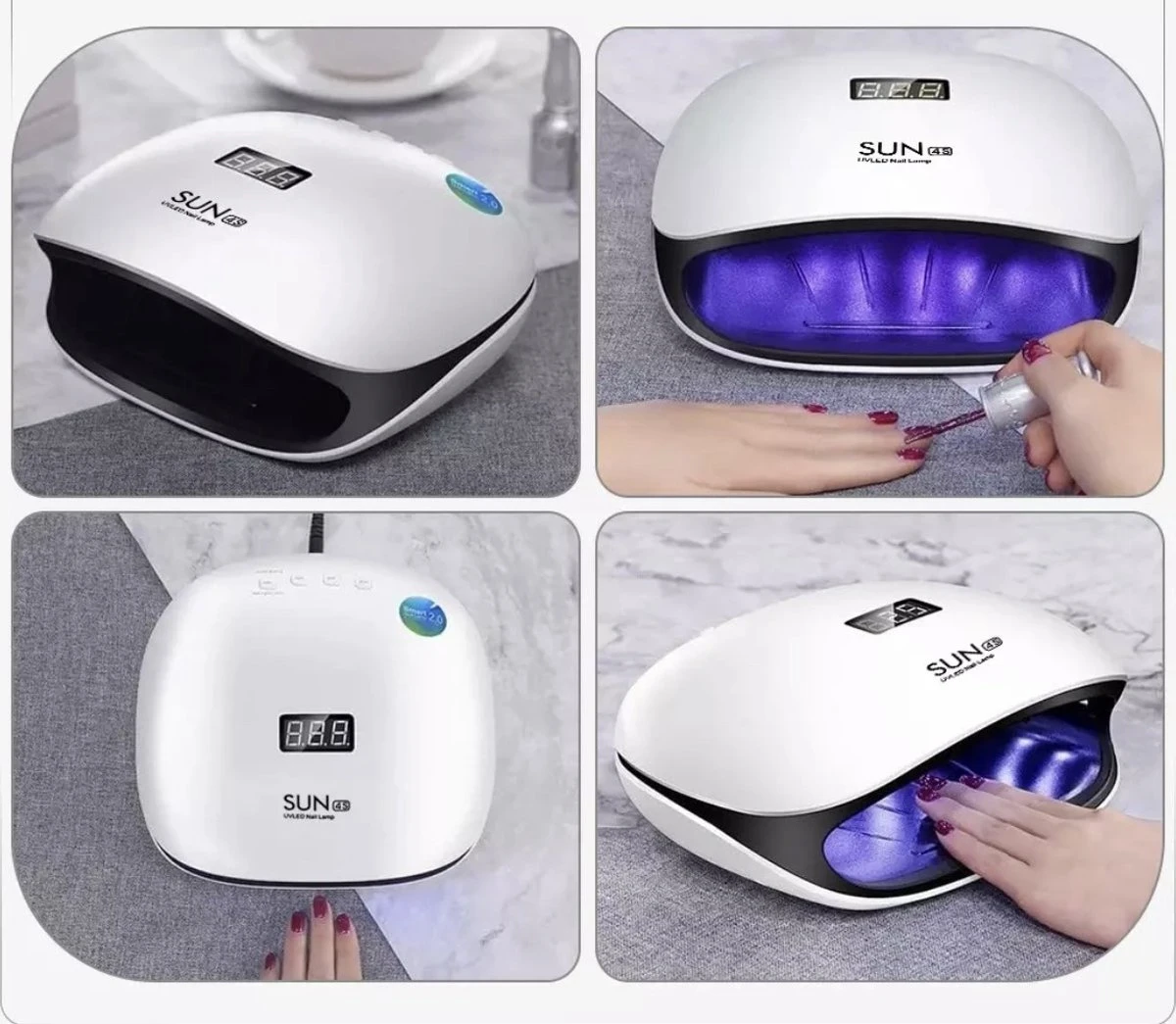 SUN® Professionele Nageldroger SUN 48 Watt LED UV - Nagel Lamp LED - Gel Nagellak - Gelpolish - Gel Nagels - Nagel Kit - Builder Gel - Acryl 3 SUN® Professionele Nageldroger SUN 48 Watt LED UV - Nagel Lamp LED - Gel Nagellak - Gelpolish - Gel Nagels - Nagel Kit - Builder Gel - Acryl