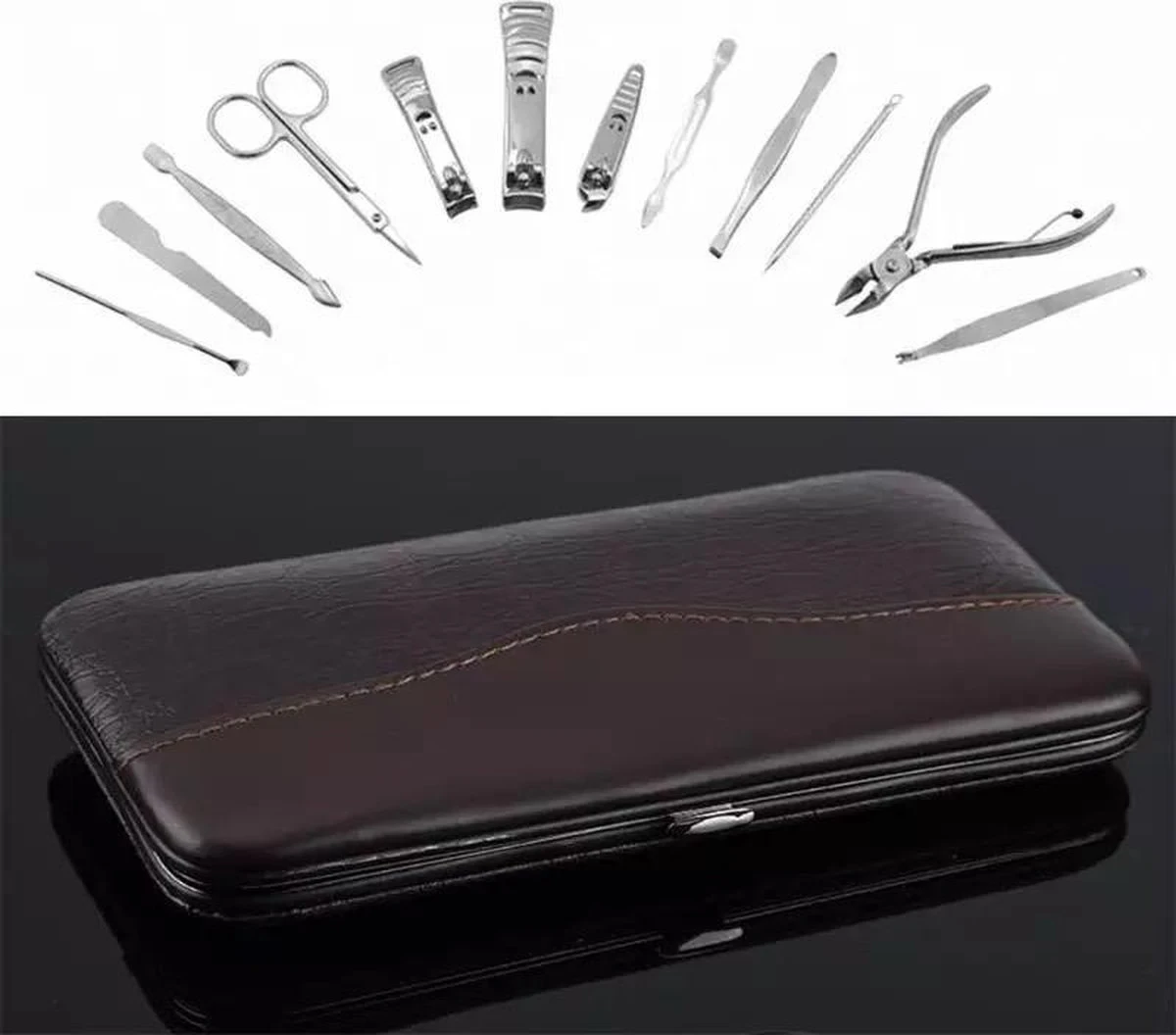12-delige Luxe Manicureset Ncl Etui Nagelset - Nagelverzorging Set - Reisset - Manicure Set & Pedicur -Nagelverzorging Set 9 12-delige Luxe Manicureset Ncl Etui Nagelset - Nagelverzorging Set - Reisset - Manicure Set & Pedicur -Nagelverzorging Set - Afbeelding 7