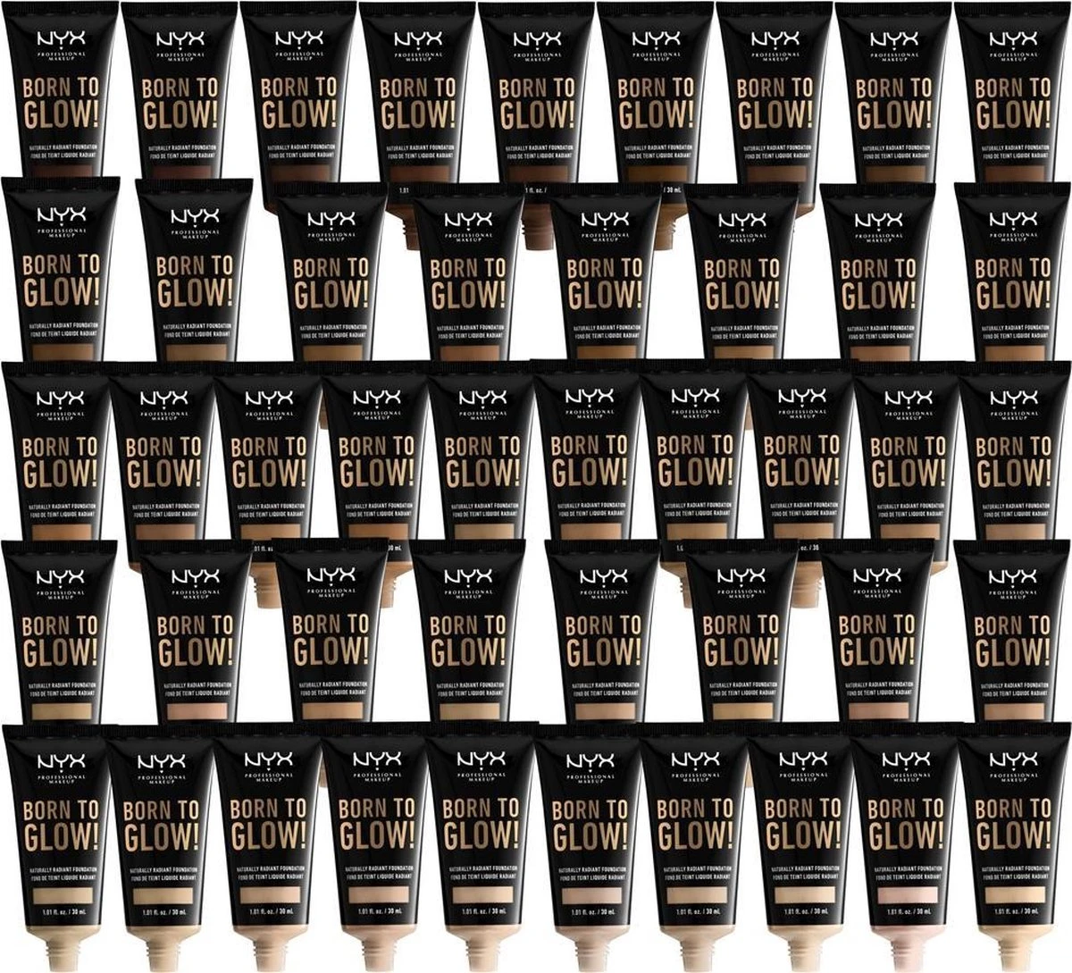 NYX Professional Makeup Born To Glow! Naturally Radiant Foundation - Tan BTGRF12 - Foundation - 30 Ml 7 NYX Professional Makeup Born To Glow! Naturally Radiant Foundation - Tan BTGRF12 - Foundation - 30 Ml - Afbeelding 5