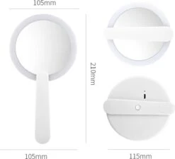 Merkloos Make Up Spiegel Met Led Verlichting - Verzorging Spiegel - Luxe Handspiegel - Zakspiegel - Sterke Handvat -Wit 14 Merkloos Make Up Spiegel Met Led Verlichting - Verzorging Spiegel - Luxe Handspiegel - Zakspiegel - Sterke Handvat -Wit -Cosmeticawinkel 1200x1091 6