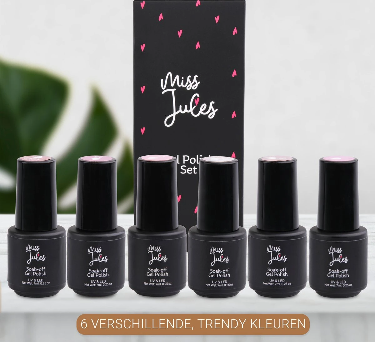 Miss Jules - 6-Delige Gellak Starterspakket - Nagellak - Kleur Paars, Lila & Glitter - Glanzend & Dekkend Resultaat 4 Miss Jules - 6-Delige Gellak Starterspakket - Nagellak - Kleur Paars, Lila & Glitter - Glanzend & Dekkend Resultaat - Afbeelding 2