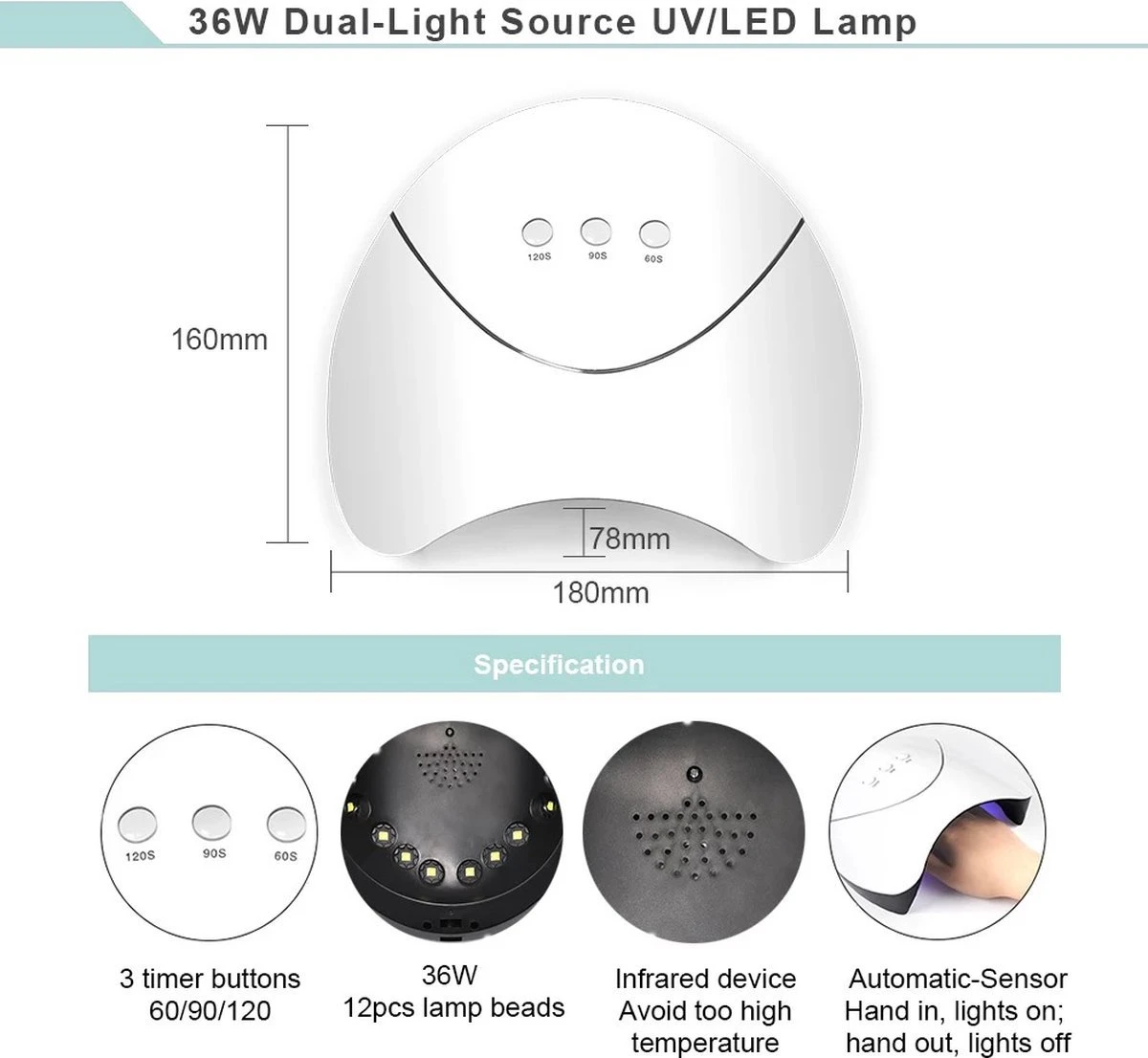 Polygel Kit- Polygel Nagels- Polygel Starter Set- 1x36W LED Nagel Droger Lamp 6x15ML Poly Gel 1 X Top Coat 1 X Base Coat 6x5ML UV Gel 1 X Dual End Nail Borstel 1x50Pcs Clear Quick Building Mold Tips 1x30ML Cleanser Plus 1 X Nagelvijl 1x6-Man 4 Polygel Kit- Polygel Nagels- Polygel Starter Set- 1x36W LED Nagel Droger Lamp 6x15ML Poly Gel 1 X Top Coat 1 X Base Coat 6x5ML UV Gel 1 X Dual End Nail Borstel 1x50Pcs Clear Quick Building Mold Tips 1x30ML Cleanser Plus 1 X Nagelvijl 1x6-Man - Afbeelding 2