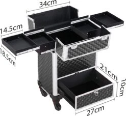 Monkey's Aluminium Kapperskoffer - Zwart - Beauty Case - Cosmeticakoffer - Make-upkoffer - Trolley - 360 Graden Wielen - 34 X 24 X 55.5 Cm 18 Monkey's Aluminium Kapperskoffer - Zwart - Beauty Case - Cosmeticakoffer - Make-upkoffer - Trolley - 360 Graden Wielen - 34 X 24 X 55.5 Cm -Cosmeticawinkel 1200x1107 6