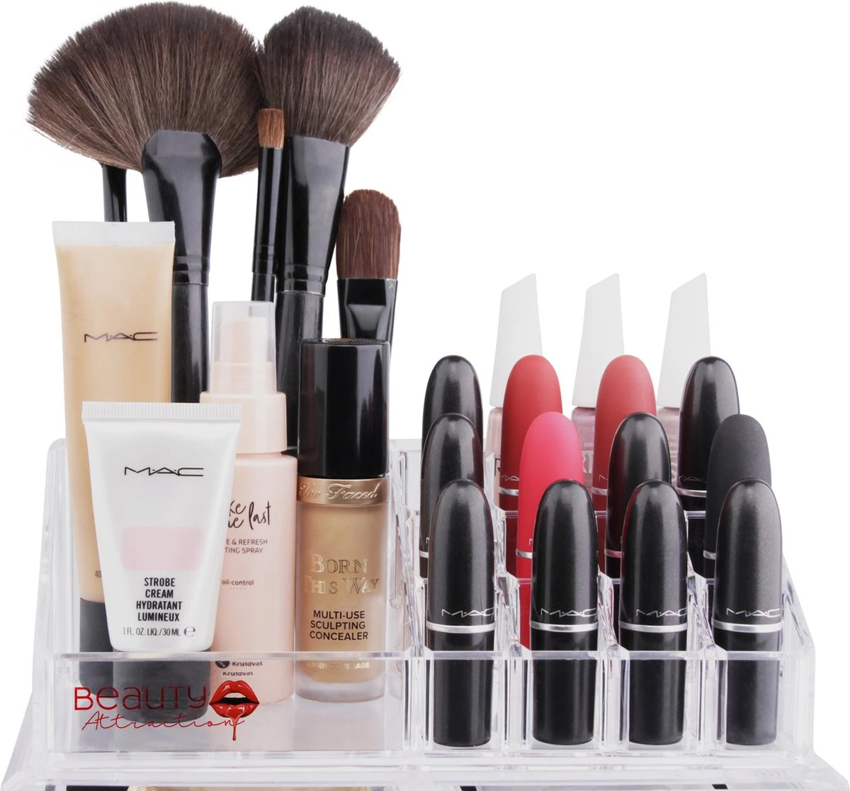 Beauty Attraction Make Up Organizer – Opbergdoos – Nagellak – Organizer 22 X 2,12 X 5,8 CM – 24 X 15 X 11 CM – Transparant 4 Beauty Attraction Make Up Organizer – Opbergdoos – Nagellak – Organizer 22 X 2,12 X 5,8 CM – 24 X 15 X 11 CM – Transparant - Afbeelding 2