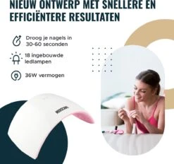 MOOSCARE 36 Watt LED Lamp Voor Gellak Nagels – Nageldroger – Gellak Lamp - UV Lamp Gelnagels - Nail Art Nagellamp - Gel Nagellak Nageldroger -Cosmeticawinkel 1200x1129 6