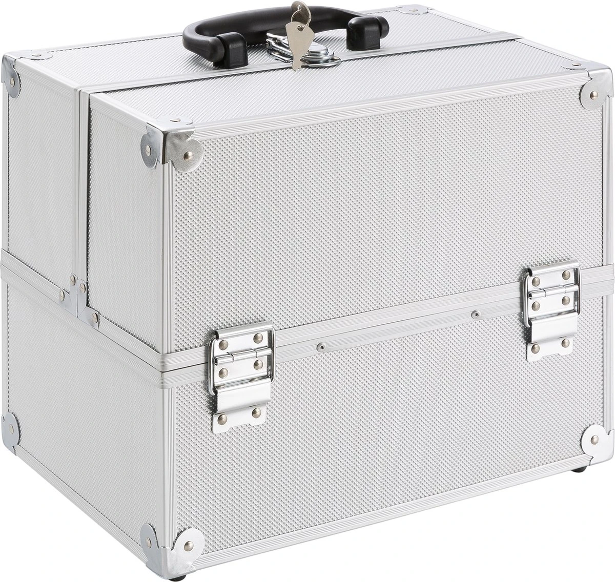 AREBOS Cosmetica Koffer - Beauty Case - Cosmetica Trolley - 15 L - Zilber 3 AREBOS Cosmetica Koffer - Beauty Case - Cosmetica Trolley - 15 L - Zilber