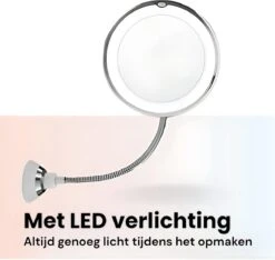 Make-Up Spiegel - 7X Vergroting - LED Licht - Make Up Spiegel Met Verlichting - Vergrootspiegel Met Zuignap - Exclusief Baterijen(Niet Ingegrepen 3AAA)3AAA -Cosmeticawinkel 1200x1137 3