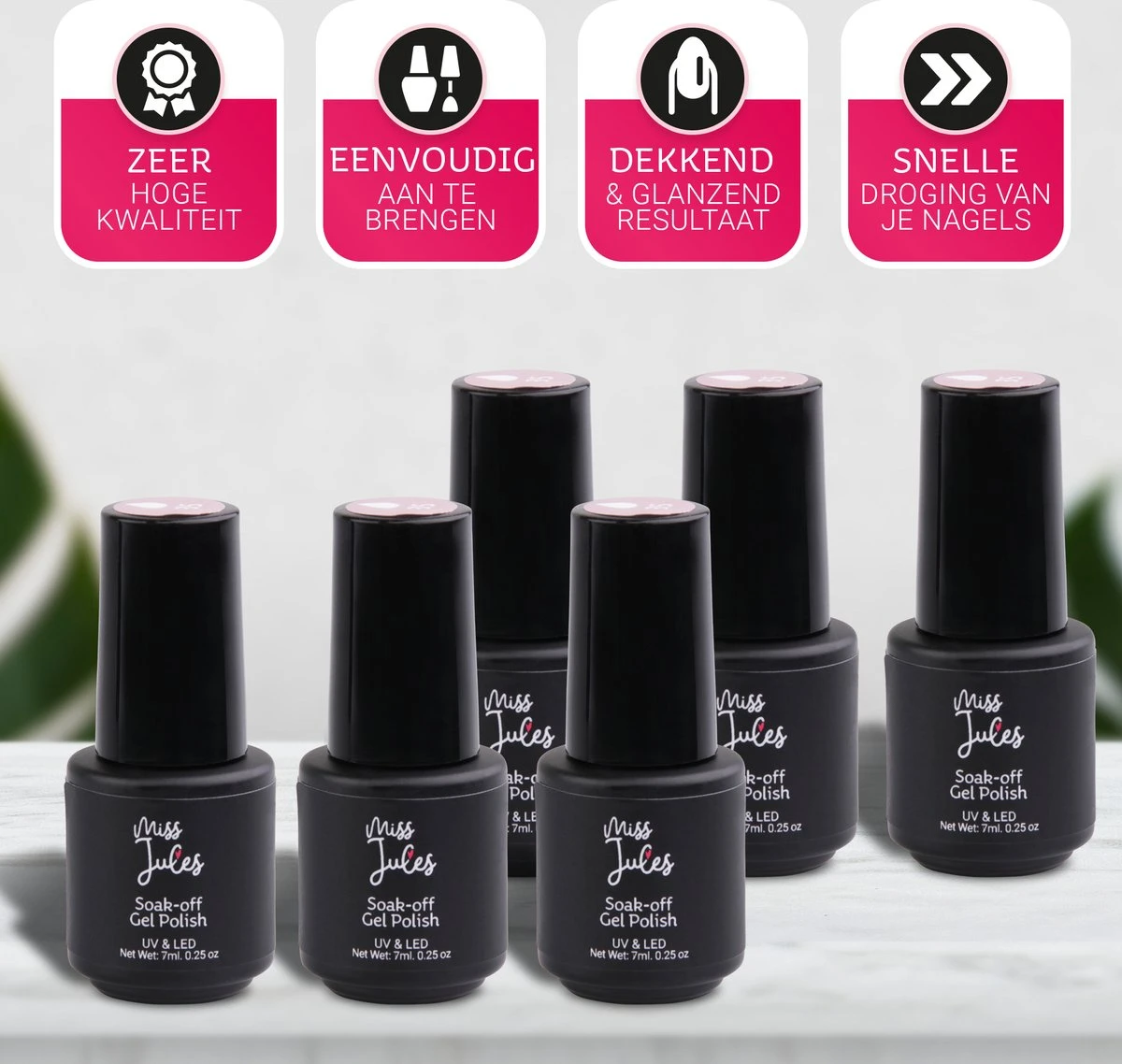 Miss Jules - 6-Delige Gellak Starterspakket - Nagellak - Kleur Paars, Lila & Glitter - Glanzend & Dekkend Resultaat 13 Miss Jules - 6-Delige Gellak Starterspakket - Nagellak - Kleur Paars, Lila & Glitter - Glanzend & Dekkend Resultaat - Afbeelding 11