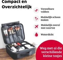 Mmoods Make-up Koffer – Make Up Tas Reizen – Makeup Organizer Verstelbaar -Beautycase Waterdicht – Make-up Tasje Voor Onderweg – Toilettas Voor Cosmetica Zwart 17 Mmoods Make-up Koffer – Make Up Tas Reizen – Makeup Organizer Verstelbaar -Beautycase Waterdicht – Make-up Tasje Voor Onderweg – Toilettas Voor Cosmetica Zwart -Cosmeticawinkel 1200x1150 6