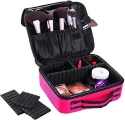 Cosmetica Koffer - Make-up Koffer Met Verstelbare Vakken - Visagie En Nagelstyliste Beauty Koffer - 26x23x9CM - Roze 26 Cosmetica Koffer - Make-up Koffer Met Verstelbare Vakken - Visagie En Nagelstyliste Beauty Koffer - 26x23x9CM - Roze -Cosmeticawinkel 1200x1153 2