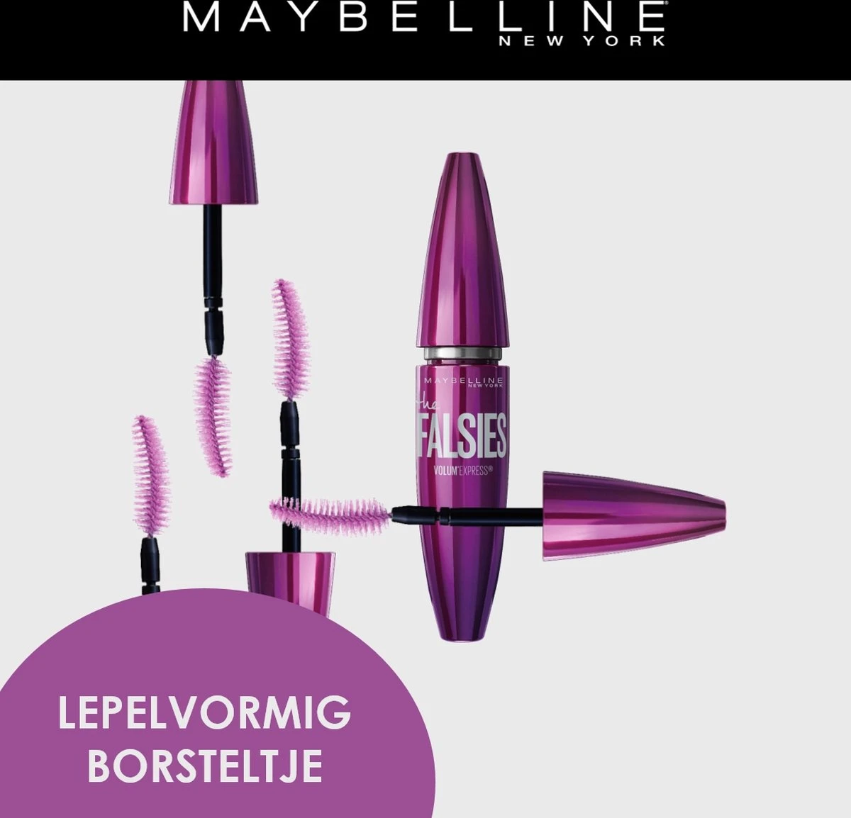 Maybelline Volum'Express Falsies - Zwart - Mascara 14 Maybelline Volum'Express Falsies - Zwart - Mascara - Afbeelding 12