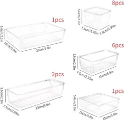 Aokyom Make-uporganizer, 18 Stuks, Kunststof Opbergdozen Voor Kantoor, Lades, Organizer, Lade-organizer, Doorzichtige Lade-inzet Voor Bureau, Keuken, Badkamer 13 Aokyom Make-uporganizer, 18 Stuks, Kunststof Opbergdozen Voor Kantoor, Lades, Organizer, Lade-organizer, Doorzichtige Lade-inzet Voor Bureau, Keuken, Badkamer -Cosmeticawinkel 1200x1163 4
