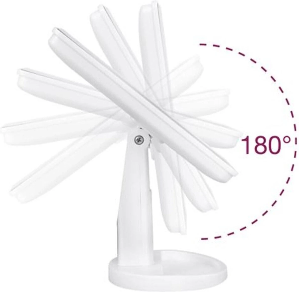 UNIQ Classic Star Make-up Spiegel - Wit 4 UNIQ Classic Star Make-up Spiegel - Wit - Afbeelding 2