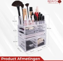Beauty Attraction Make Up Organizer – Opbergdoos – Nagellak – Organizer 22 X 2,12 X 5,8 CM – 24 X 15 X 11 CM – Transparant 18 Beauty Attraction Make Up Organizer – Opbergdoos – Nagellak – Organizer 22 X 2,12 X 5,8 CM – 24 X 15 X 11 CM – Transparant -Cosmeticawinkel 1200x1169 2
