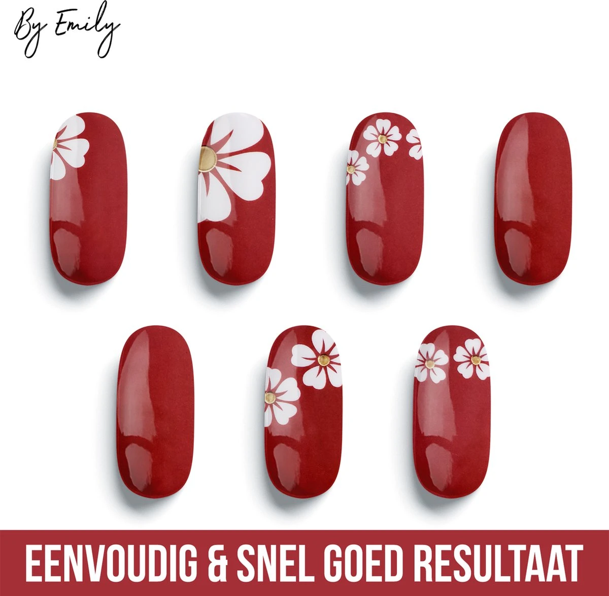 By Emily - Nagel Wrap - Flowery & Red | 14 Stickers Per Vel | Nail Wrap | Nail Art | Trendy | Design | Nagellakvrij | Eenvoudig | Nagel Art | Nagel Wrap | Nagel Stickers | Folie | Zelfklevend | Sjablonen 4 By Emily - Nagel Wrap - Flowery & Red | 14 Stickers Per Vel | Nail Wrap | Nail Art | Trendy | Design | Nagellakvrij | Eenvoudig | Nagel Art | Nagel Wrap | Nagel Stickers | Folie | Zelfklevend | Sjablonen - Afbeelding 2