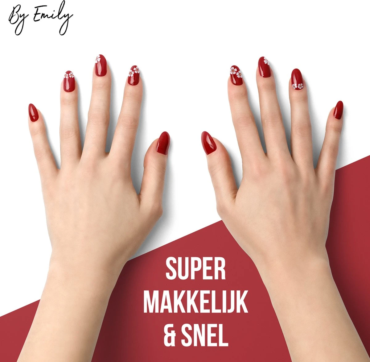 By Emily - Nagel Wrap - Flowery & Red | 14 Stickers Per Vel | Nail Wrap | Nail Art | Trendy | Design | Nagellakvrij | Eenvoudig | Nagel Art | Nagel Wrap | Nagel Stickers | Folie | Zelfklevend | Sjablonen 7 By Emily - Nagel Wrap - Flowery & Red | 14 Stickers Per Vel | Nail Wrap | Nail Art | Trendy | Design | Nagellakvrij | Eenvoudig | Nagel Art | Nagel Wrap | Nagel Stickers | Folie | Zelfklevend | Sjablonen - Afbeelding 5
