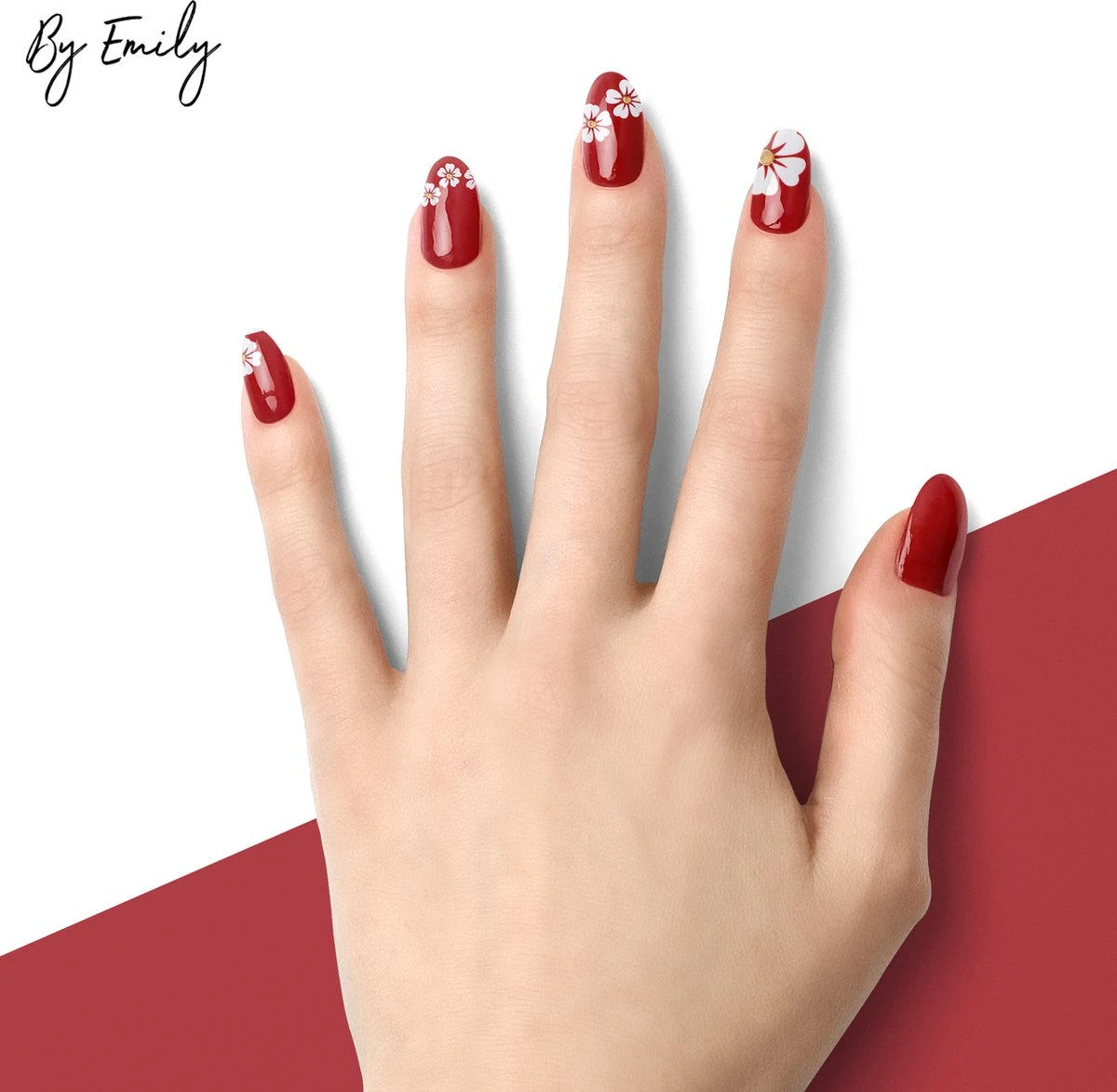 By Emily - Nagel Wrap - Flowery & Red | 14 Stickers Per Vel | Nail Wrap | Nail Art | Trendy | Design | Nagellakvrij | Eenvoudig | Nagel Art | Nagel Wrap | Nagel Stickers | Folie | Zelfklevend | Sjablonen 8 By Emily - Nagel Wrap - Flowery & Red | 14 Stickers Per Vel | Nail Wrap | Nail Art | Trendy | Design | Nagellakvrij | Eenvoudig | Nagel Art | Nagel Wrap | Nagel Stickers | Folie | Zelfklevend | Sjablonen - Afbeelding 6