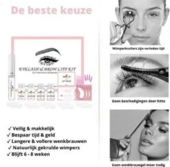 Mimlo Professionele Wimper & Wenkbrauw Lifting Set - Lash Lift Kit - Wimperlifting Set - Browlift - Permanente Wimper Kruller - Lash & Brow Lift Kit -Cosmeticawinkel 1200x1176 4