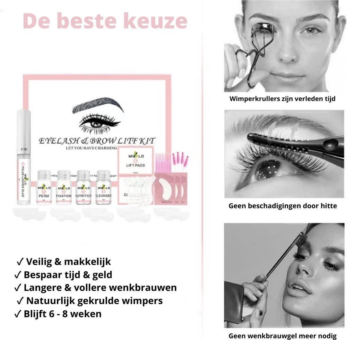 Merkloos Wimper & Wenkbrauw Lifting Set - Wimperlift - Wenkbrauwlift - Lashlift - Browlift - Proffesional Wimperlifting - Lash Lift - Wimperkit - Wenkbrauwkit - Permanent Gekrulde Wimpers - Lashes And Brows - Lash & Brow Kit 6 Merkloos Wimper & Wenkbrauw Lifting Set - Wimperlift - Wenkbrauwlift - Lashlift - Browlift - Proffesional Wimperlifting - Lash Lift - Wimperkit - Wenkbrauwkit - Permanent Gekrulde Wimpers - Lashes And Brows - Lash & Brow Kit - Afbeelding 4