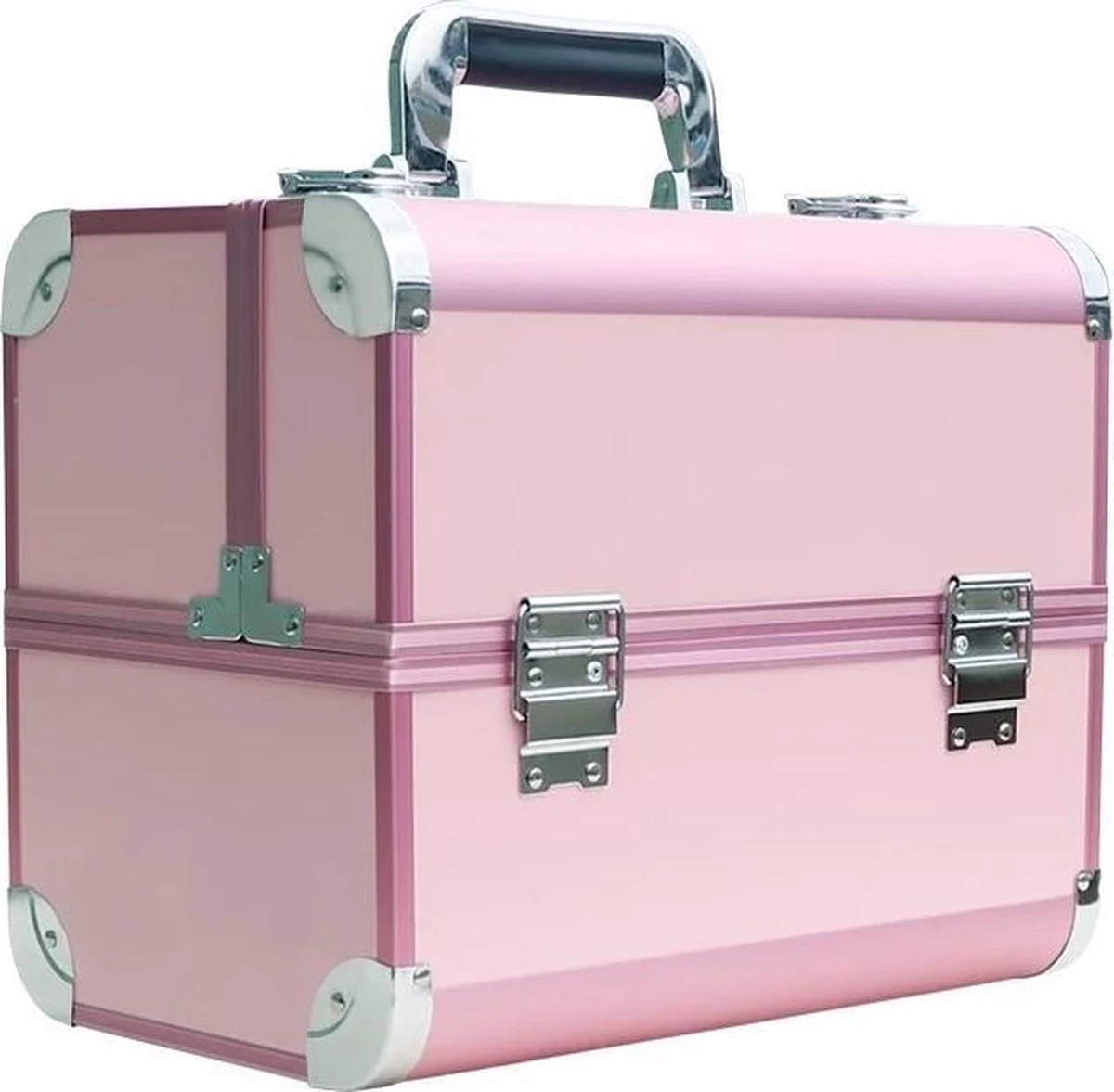 Confibel Cosmetica Koffer - Make Up Koffer Uitklapbaar - 5 Opbergbakken Make-up Koffer - Beautycase/Visagiekoffer /Cosmeticakoffer /Beautycase/ Nagelstylistekoffer - Roze 11 Confibel Cosmetica Koffer - Make Up Koffer Uitklapbaar - 5 Opbergbakken Make-up Koffer - Beautycase/Visagiekoffer /Cosmeticakoffer /Beautycase/ Nagelstylistekoffer - Roze - Afbeelding 9