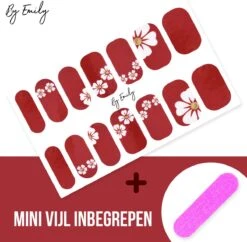 By Emily - Nagel Wrap - Flowery & Red | 14 Stickers Per Vel | Nail Wrap | Nail Art | Trendy | Design | Nagellakvrij | Eenvoudig | Nagel Art | Nagel Wrap | Nagel Stickers | Folie | Zelfklevend | Sjablonen 11 By Emily - Nagel Wrap - Flowery & Red | 14 Stickers Per Vel | Nail Wrap | Nail Art | Trendy | Design | Nagellakvrij | Eenvoudig | Nagel Art | Nagel Wrap | Nagel Stickers | Folie | Zelfklevend | Sjablonen -Cosmeticawinkel 1200x1177 8